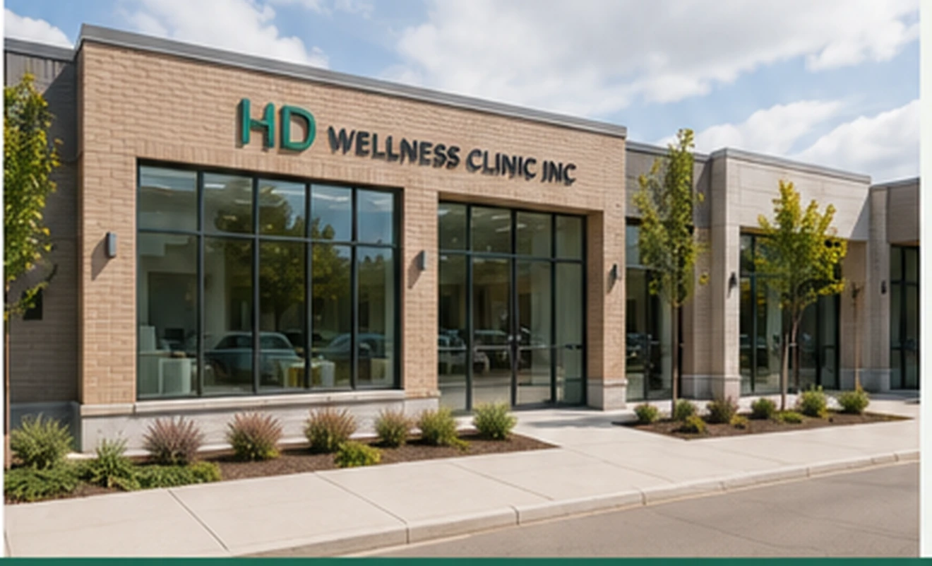Modern medical clinic exterior