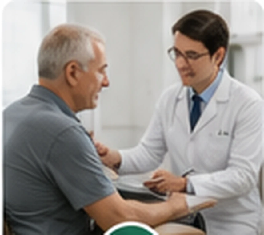 Doctor speaking with an older adult patient